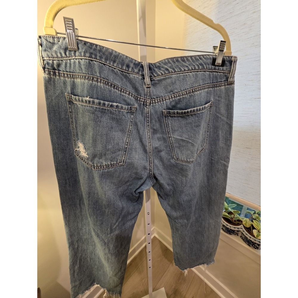 Liverpool Los Angeles Jeans Womens 12/36 Blue Straight Distressed - Picture 6 of 16